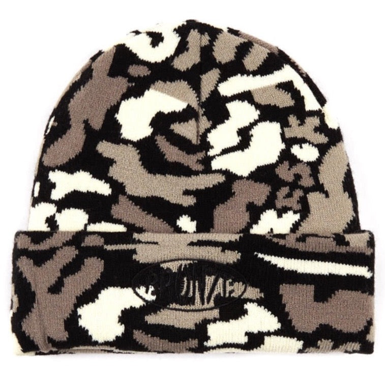 【BRONZE 56K】CAMO FLEECE BEANIE SNOW Bronze 56K Camo Fleece Beanie (Snow) – Kinetic / Nocturnal