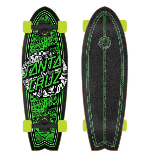 Santa Cruz Flier Collage Dot 8.8 in x27.7in Shark Cruzer