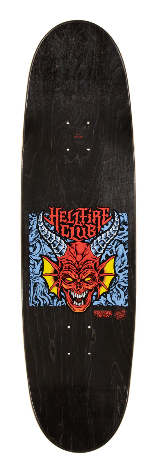 Santa Cruz x Stranger Things Hellfire Club Flames Deck (9.0" x 32.0")