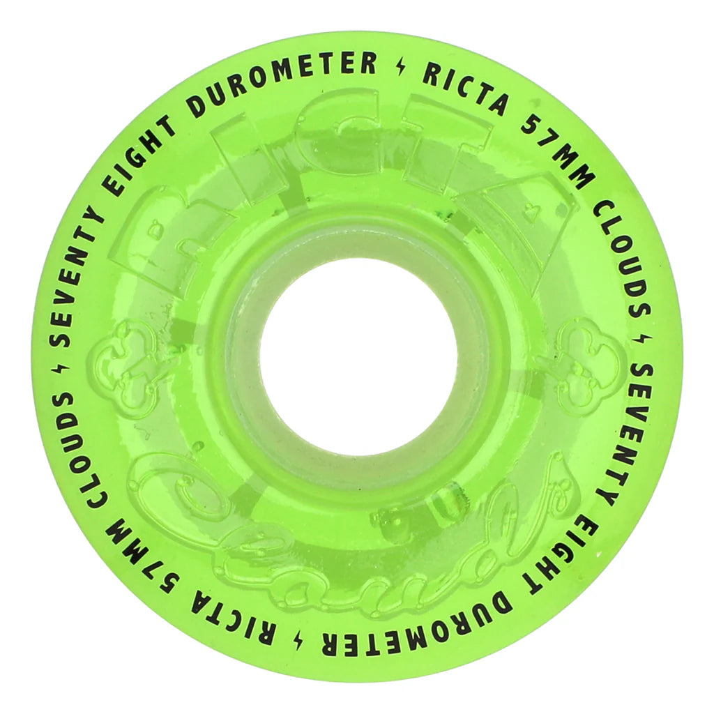 Ricta Clouds Transparent (Green) GITD 78A 57MM Wheels