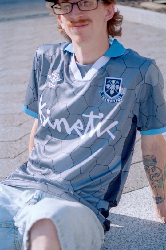 Kinetic Rodney Square Soccer Jersey (Blue/Grey)