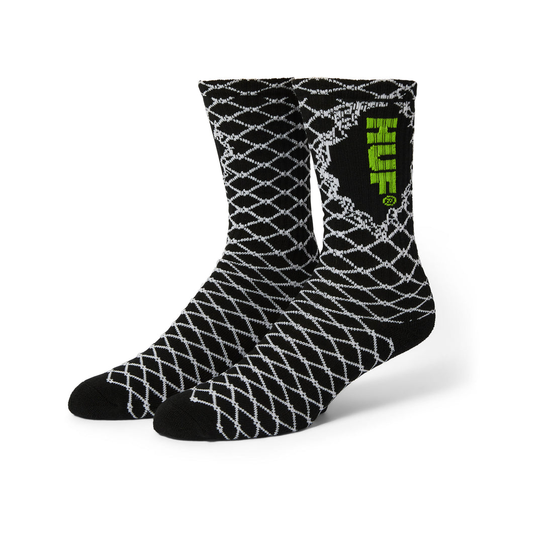 Huf Broken Fence Sock (Black)