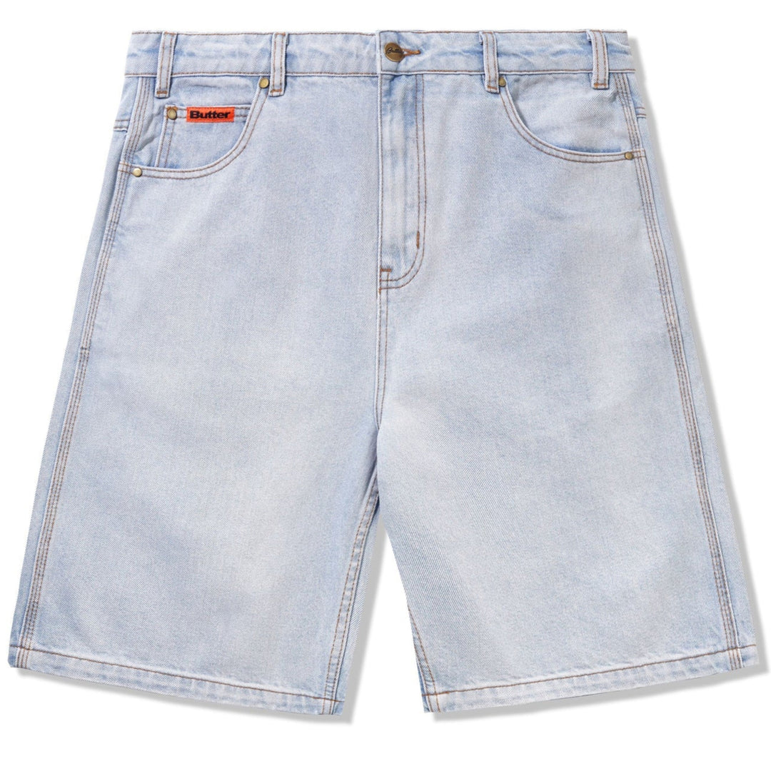 Butter Goods Baggy Denim Shorts (Light Blue)