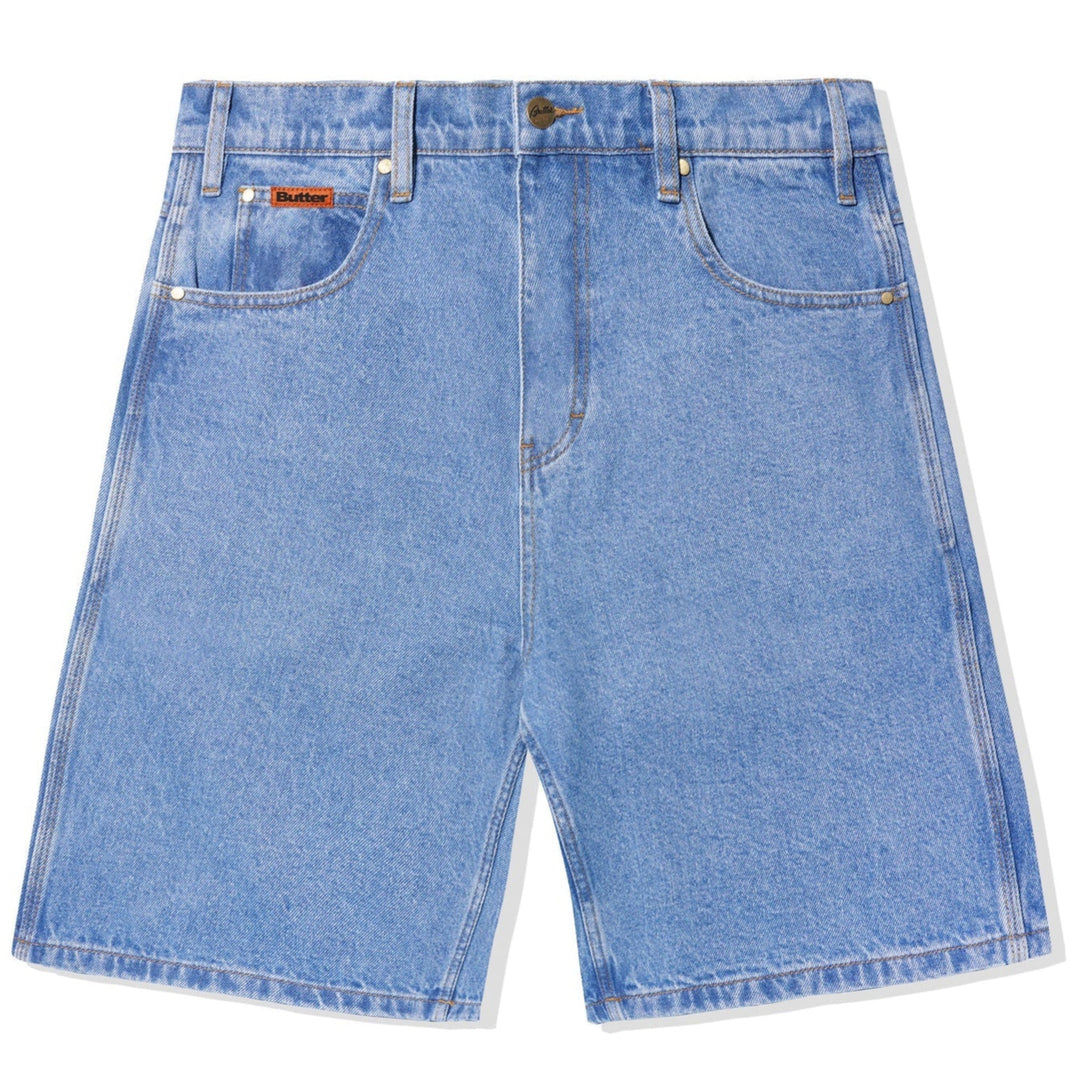 Butter Goods Baggy Denim Shorts (Washed Indigo)