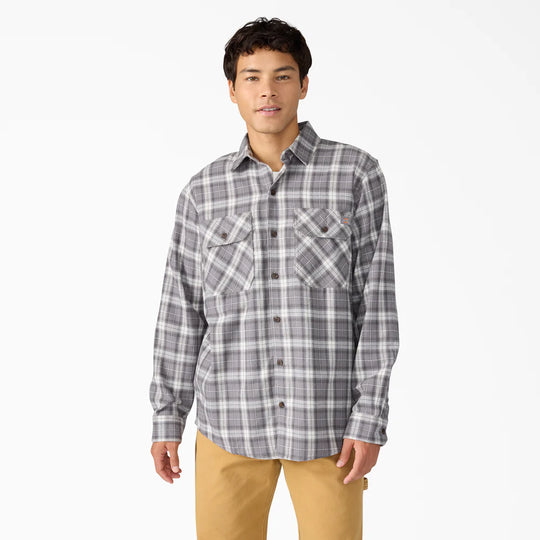 Dickies Long Sleeve Flannel Work Shirt (December Sky)