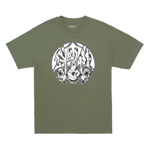 Gx1000 Dystopia Gas Mask Tee - Military Green