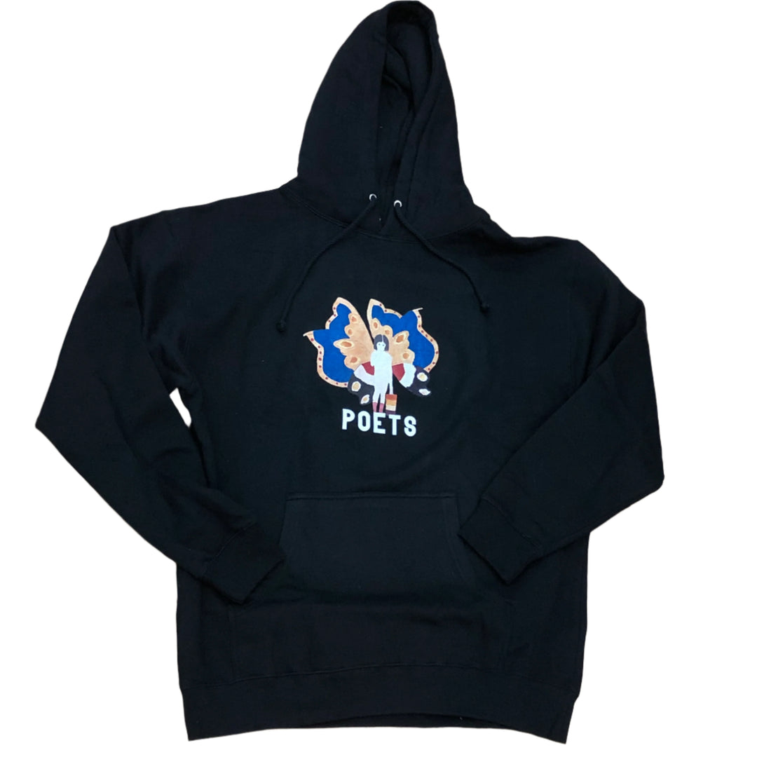 Poets Butterfly Girl DTG Champion Hoodie (Black)