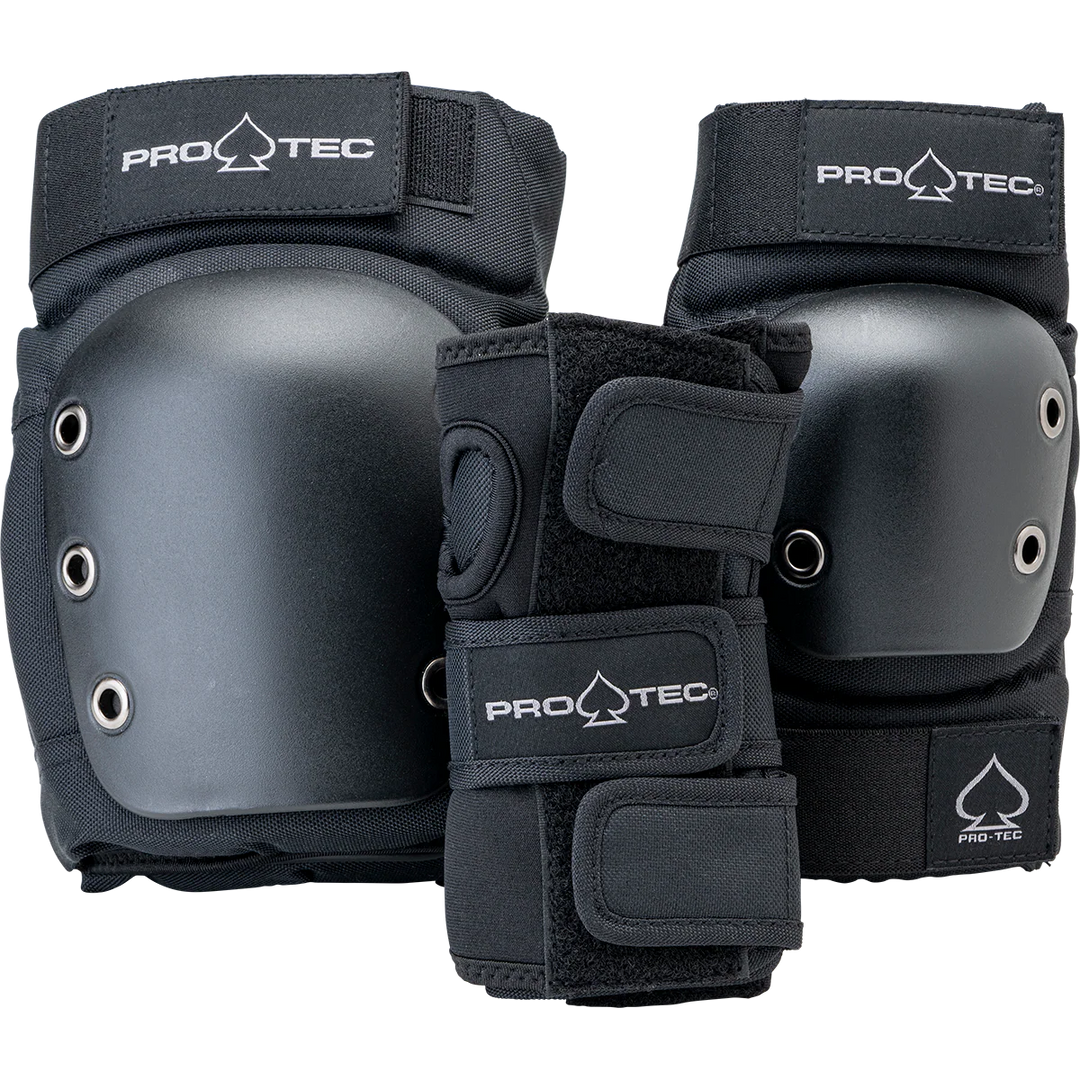 Pro-Tec Street 3 Pad Open Back Set (Black)