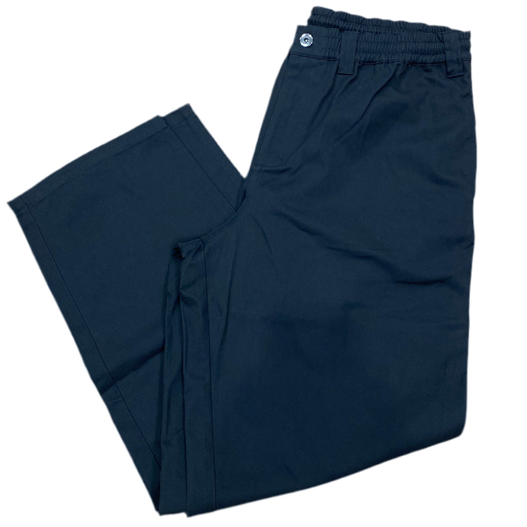 Pair of charcoal pants on a white background