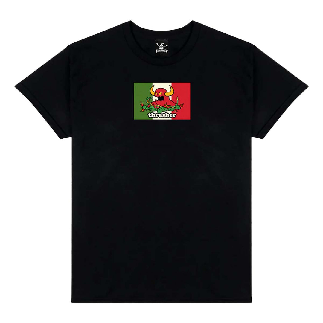 Thrasher X Toy Machine Hecho T-Shirt (Black)