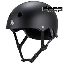 Triple 8 Deep Cover Helmet (Black/Matte)