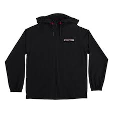 Independent Heights Hooded Windbreaker Jacket (Black)