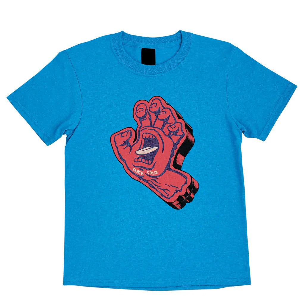 Santa Cruz Screaming Foam Hand S/S Youth Tee (Neon Blue)