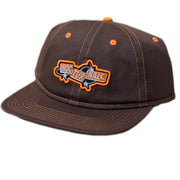 Nocturnal Divided Logo Hat (Brown/Orange Stitch)