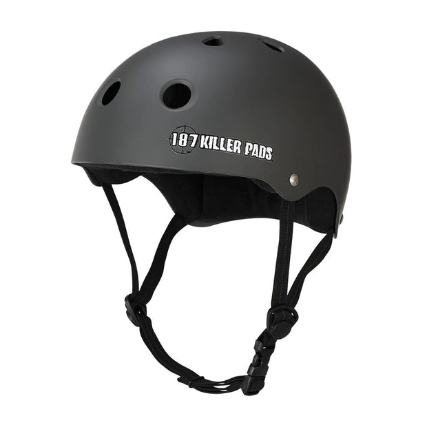 187 Killer Pads Pro Skate Helmet w/ Sweatsaver Liner (Charcoal Matte)
