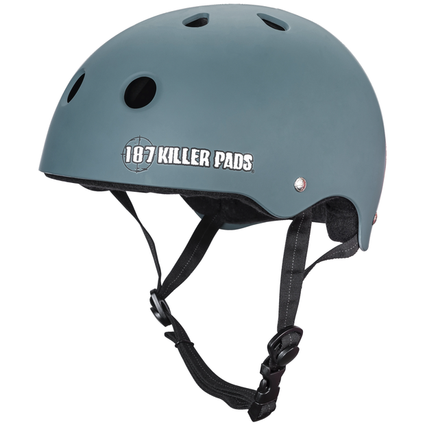 187 Killer Pads Pro Skate Helmet w/ Sweatsaver Liner (Stone Blue)