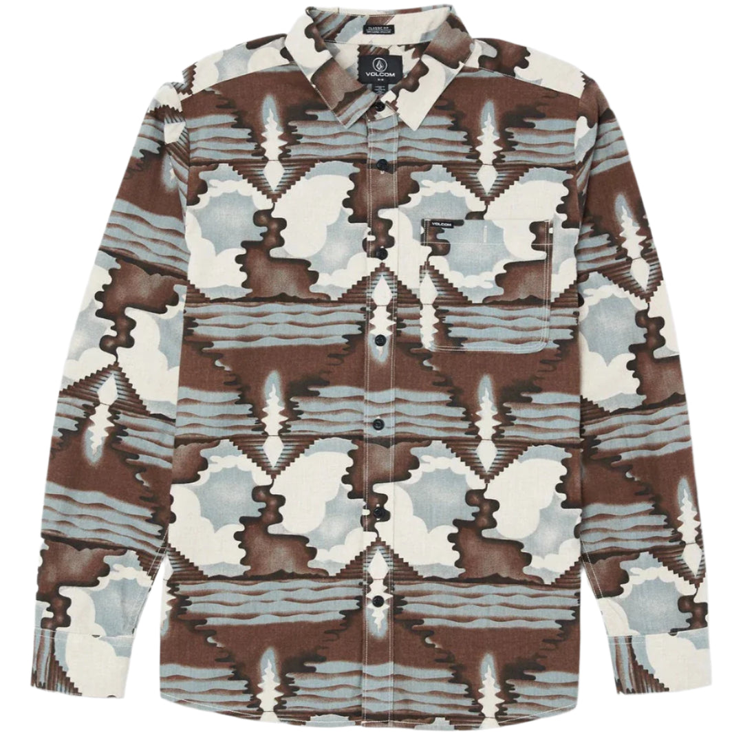 Volcom Liberate Long Sleeve Flannel (White Flash)