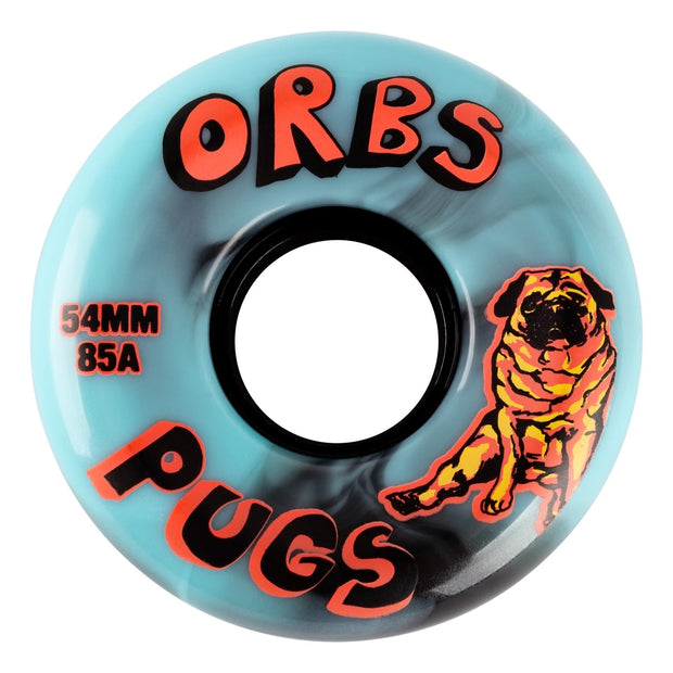 Orbs Pugs Swirls (Black/Blue) 54mm