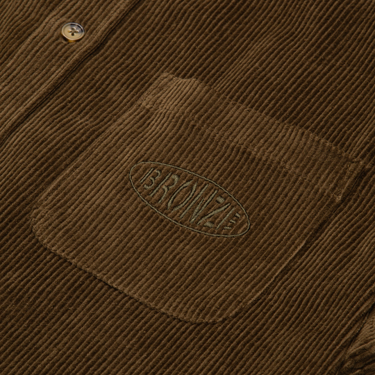 Bronze 56k Corduroy Button Up Jacket (Olive)