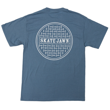 Skate Jawn Sewer Cap Tee (Stonewash Blue)