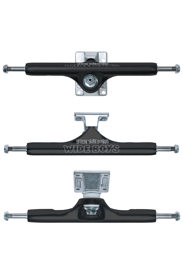 Slappy ST1 Hollow Wide Boy Trucks (Black/Laser Etch)
