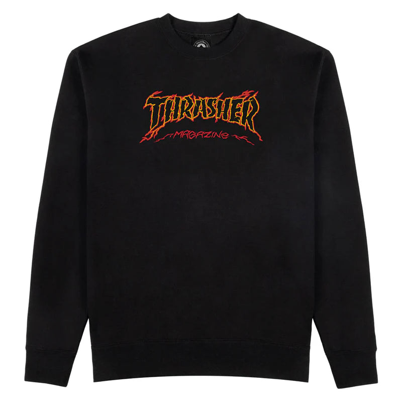 Thrasher Cracked Crewneck (Black)
