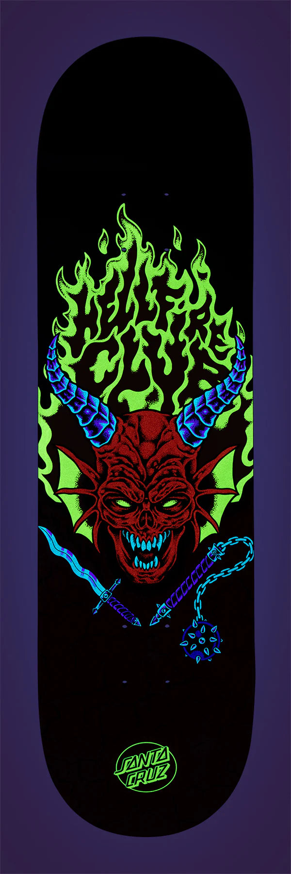 Santa Cruz x Stranger Things Hellfire Club Deck (8.25" x 31.8")