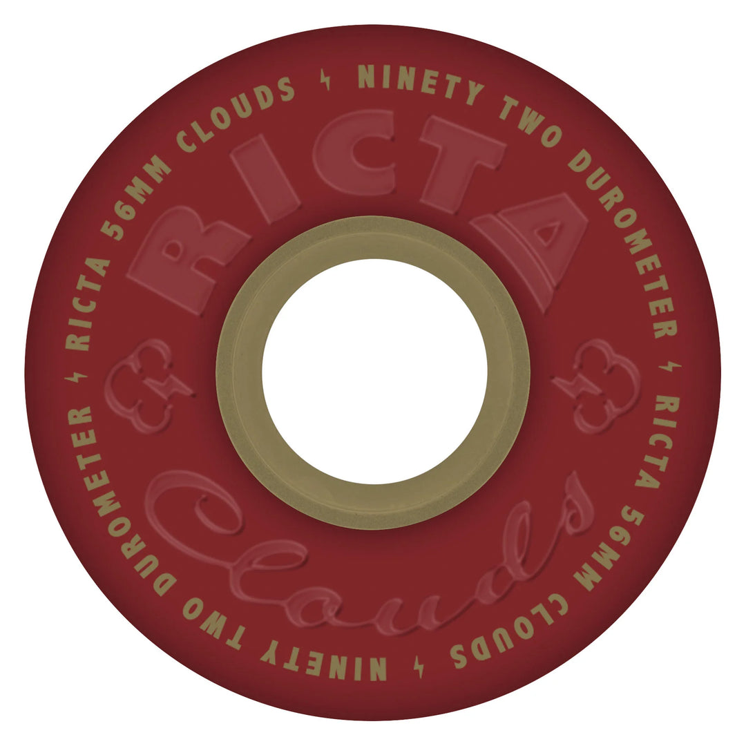 Ricta Clouds Maroon Gold Wheels (56mm 92A)