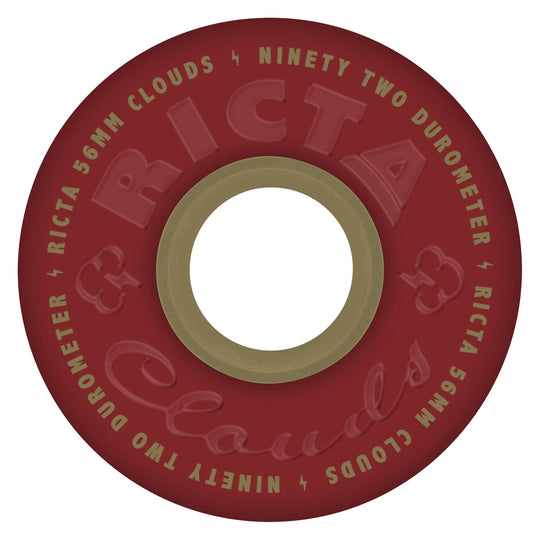 Ricta Clouds Maroon Gold Wheels (56mm 92A)