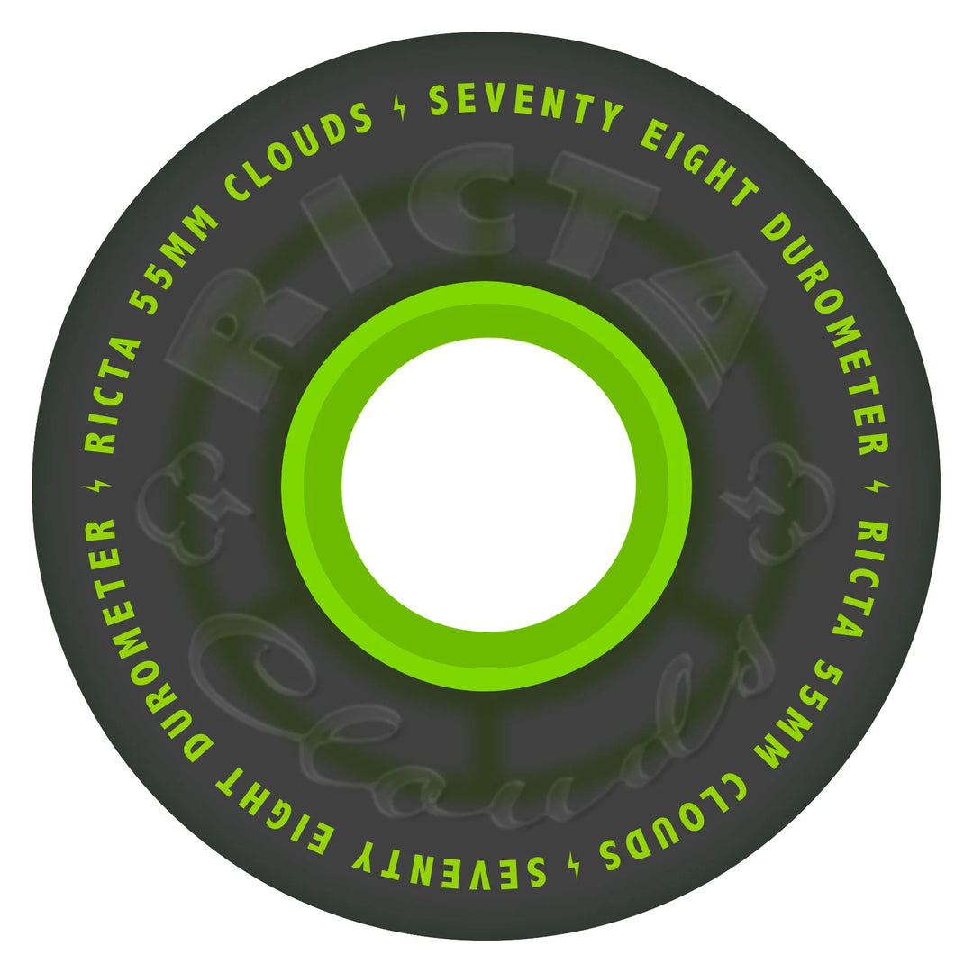 Ricta Clouds Transparent Black/Green 55mm 78A Wheels