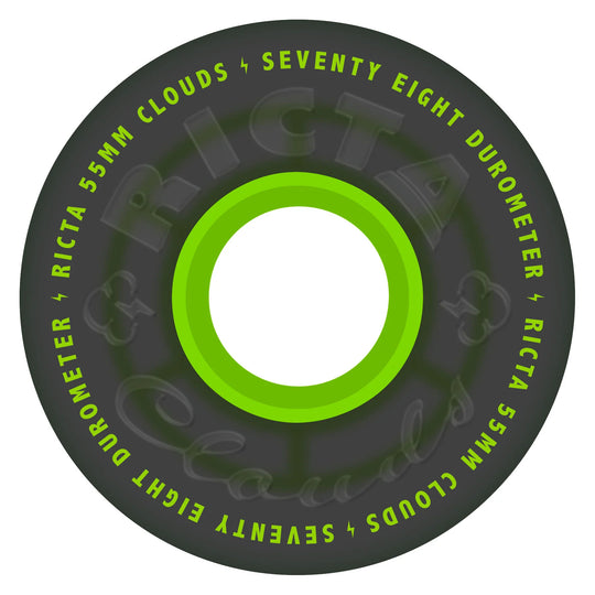 Ricta Clouds Transparent Black/Green 55mm 78A Wheels