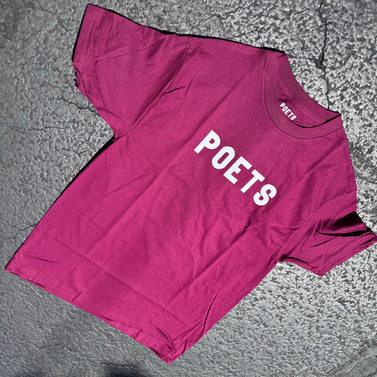 Poets OG Flocked Tee (Maroon/White)