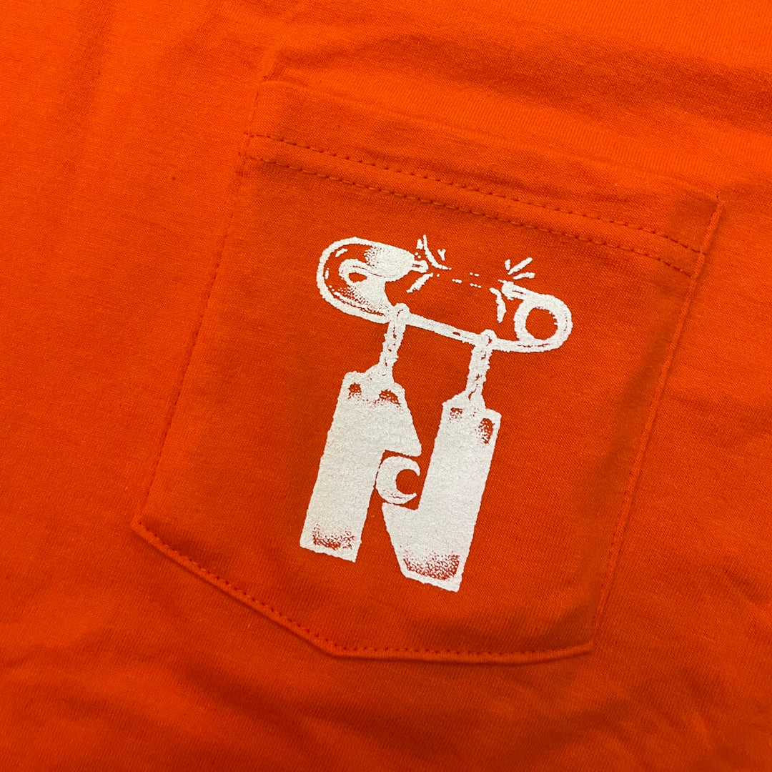 Nocturnal "Safety Pin" Pocket Tee (Safety Orange)