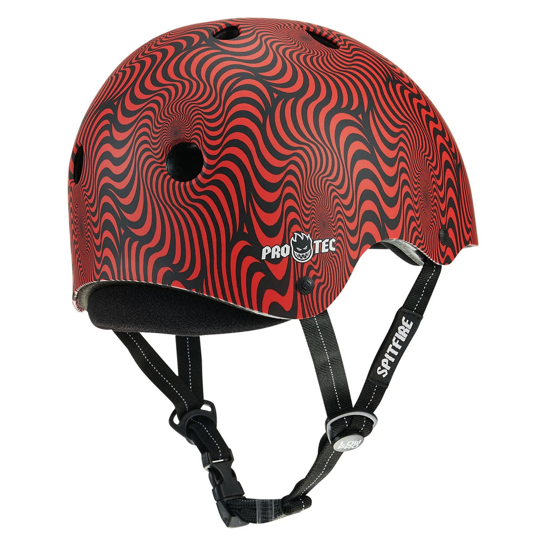 Pro-Tec x Spitfire Low Pro Certified Helmet (Red Swirl)