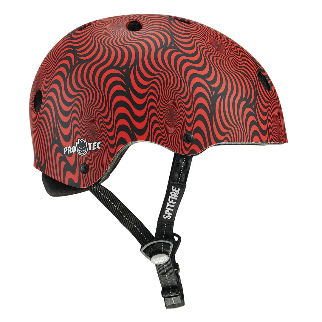 Pro-Tec x Spitfire Low Pro Certified Helmet (Red Swirl)