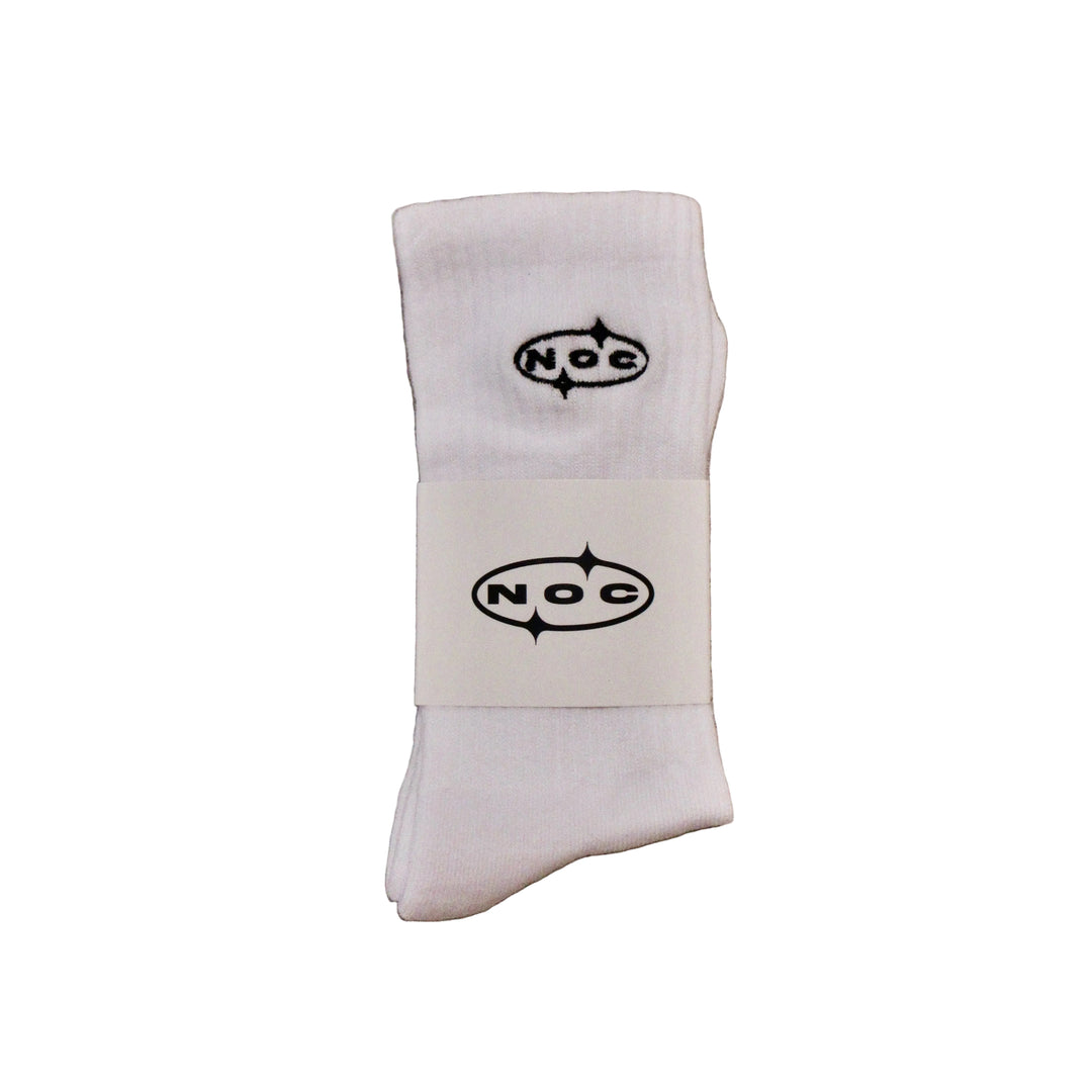 Nocturnal Chrome Socks (White)