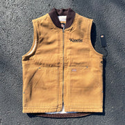 Kinetic x Dickies Embroidered Fleece Vest (Brown)