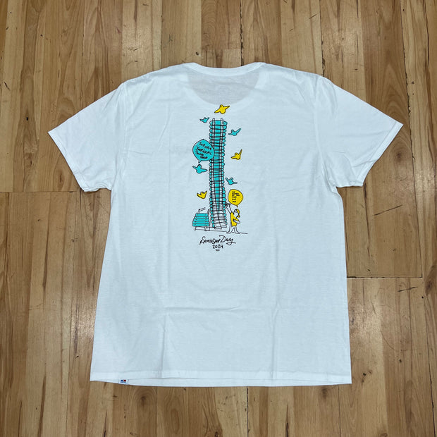 Kinetic Gonz SSD 24 Deck Wall Tee (White)
