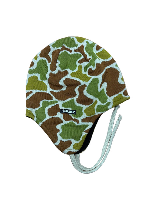 Public Snowboards Nordic Earflap Beanie (Duck Camo)