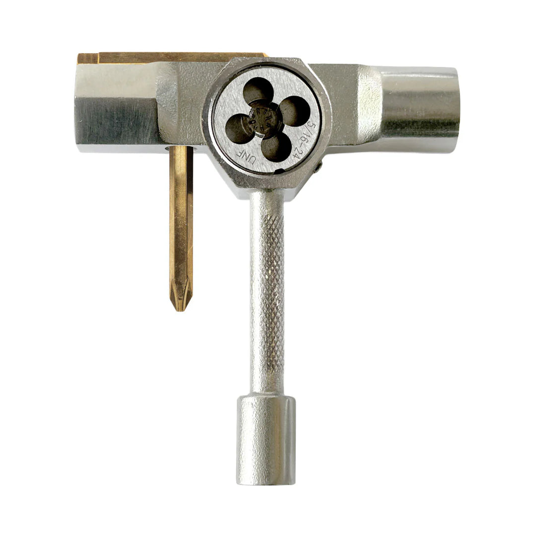 Slappy ST1 Skate Tool W/Bearing Press and Rethreader (Silver)