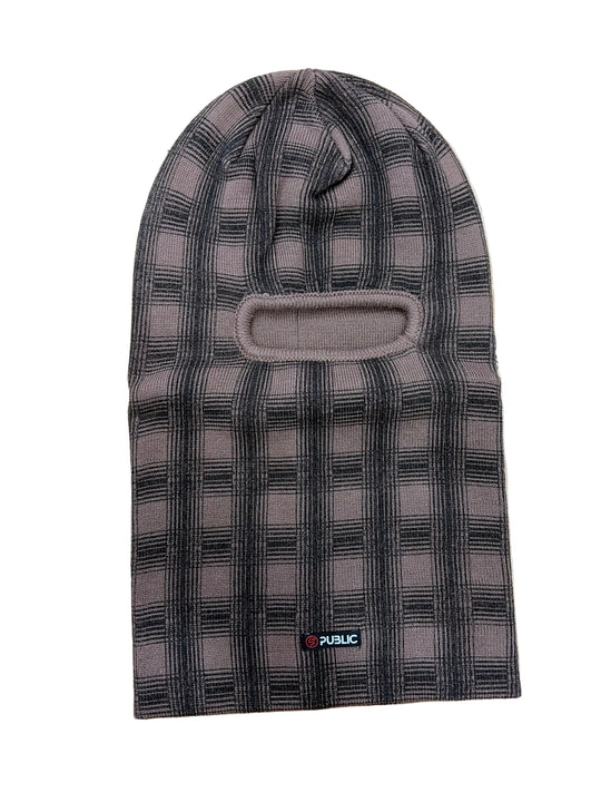Public Snowboards Plaid Balaclava (Brown)