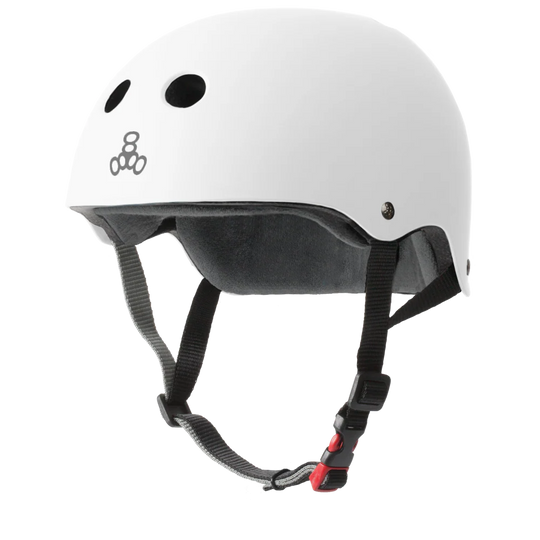 Triple 8 Certified SweatSaver Helmet (White Matte)