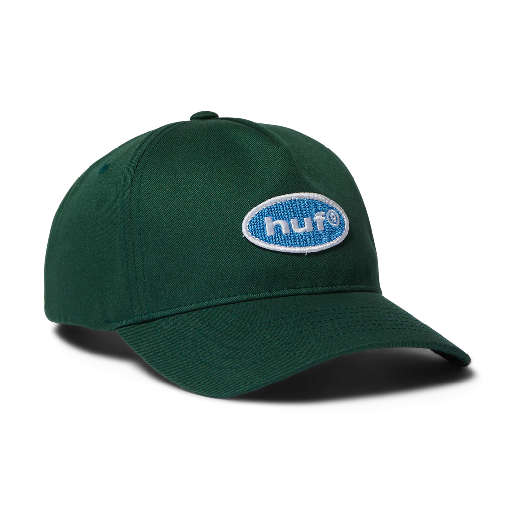 Huf 89 Oval 5 Panel Snapback Hat (Forest Green)
