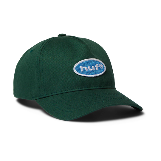 Huf 89 Oval 5 Panel Snapback Hat (Forest Green)