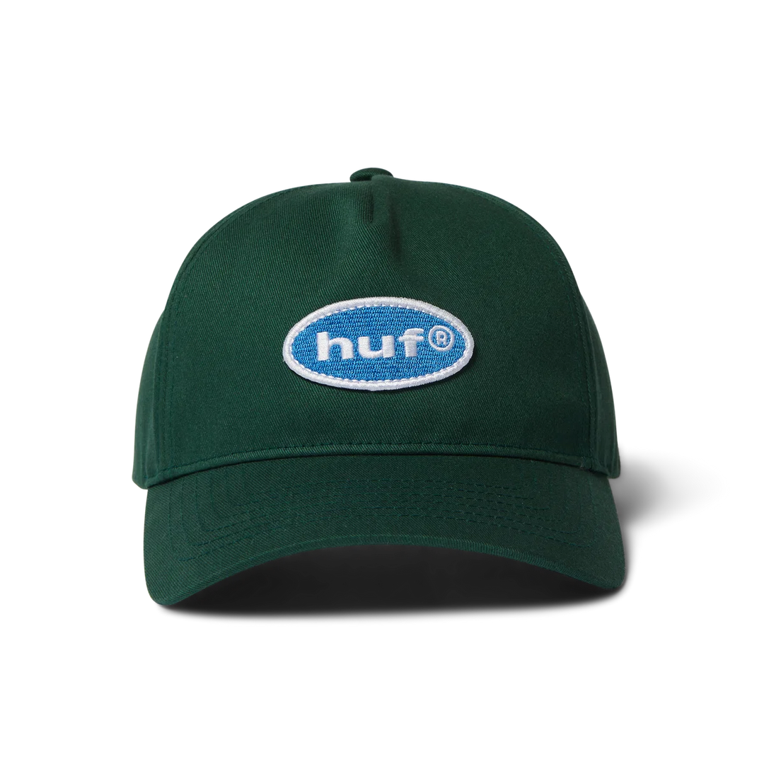 Huf 89 Oval 5 Panel Snapback Hat (Forest Green)