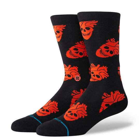 Stance x Strange Love Fallin In Skull Crew Sock (Large)