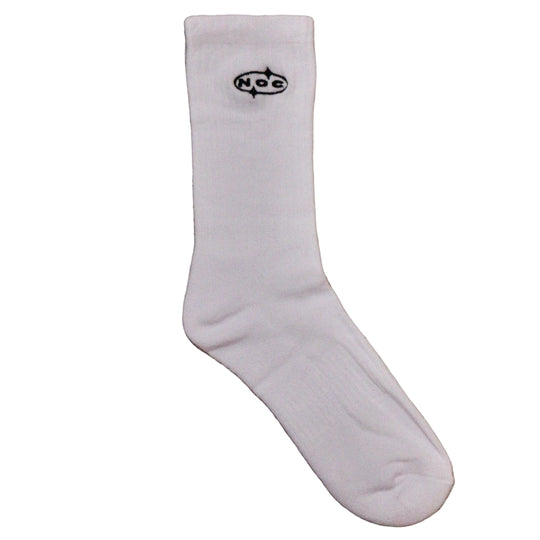 Nocturnal Chrome Socks (White)