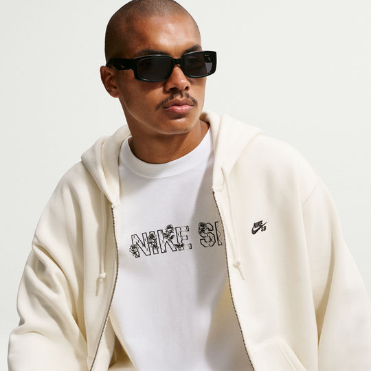 Nike SB Essential Logo Hood Zip-Up (Cream)