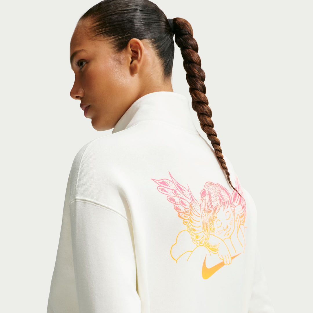 Nike SB Club 58 Skate 1/2-Zip Fleece Crew-Neck Sweatshirt (Sail)