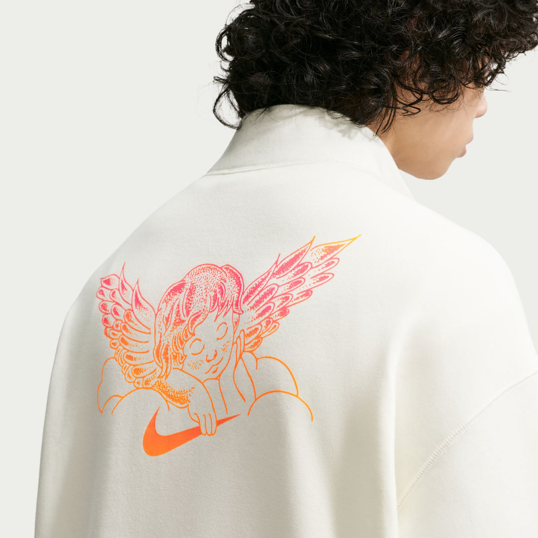 Nike SB Club 58 Skate 1/2-Zip Fleece Crew-Neck Sweatshirt (Sail)
